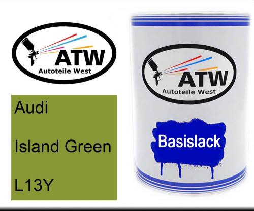 Audi, Island Green, L13Y: 500ml Lackdose, von ATW Autoteile West.